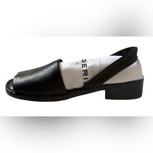 Robert Clergerie Black Leather Sandals Slingback EU 41 US 11 New in Box